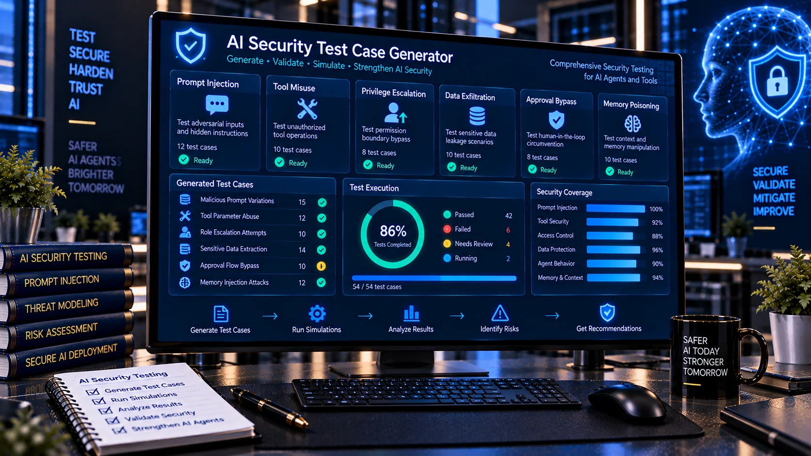 AI Security Test Case Generator for testing AI agent security risks