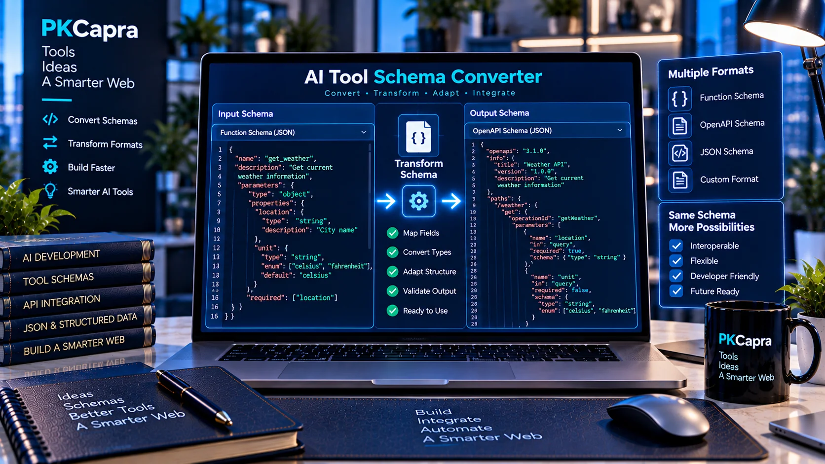 AI tool schema converter for converting function and tool definitions