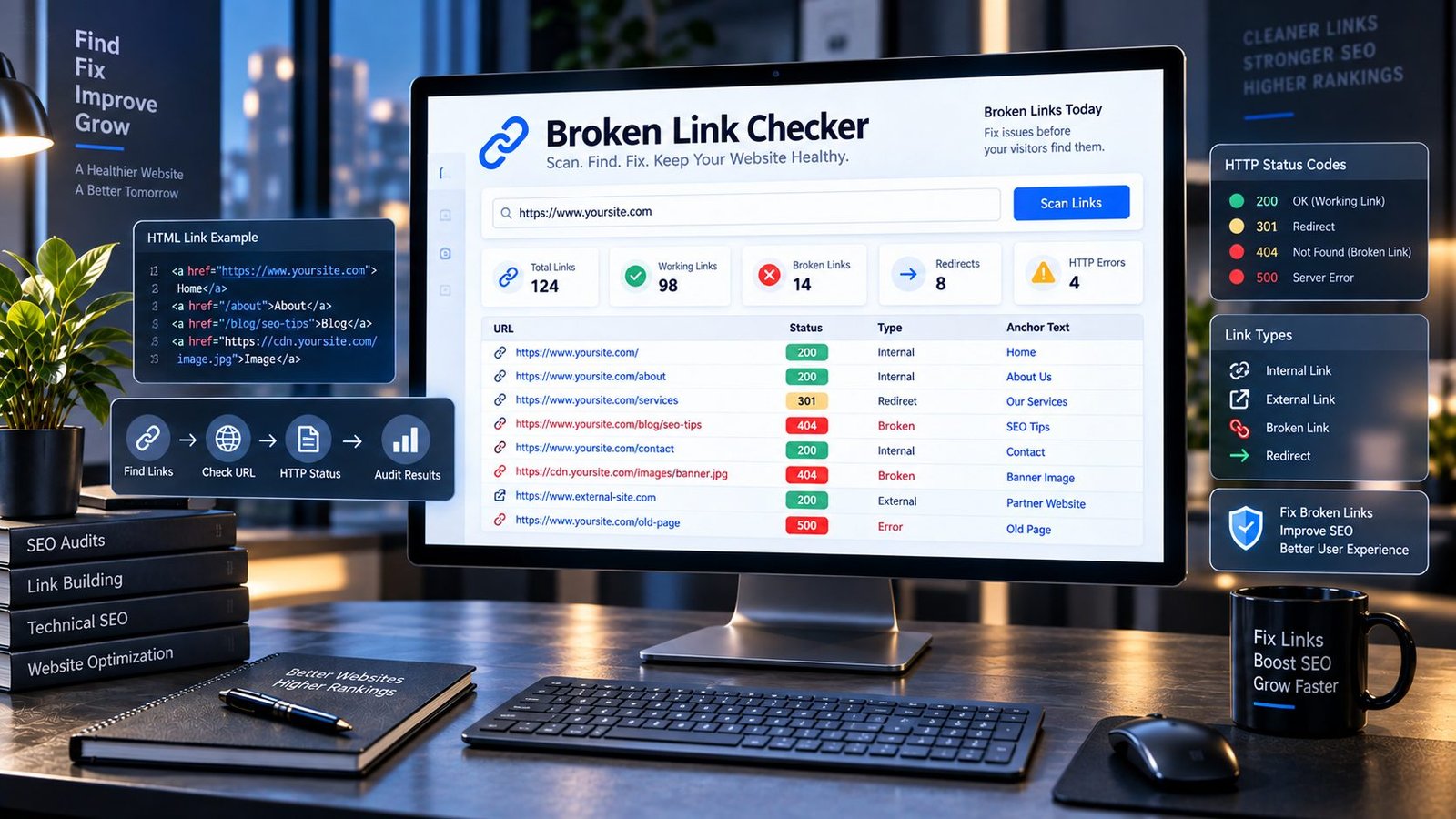 Broken Link Checker for finding broken links and HTTP errors on webpages
