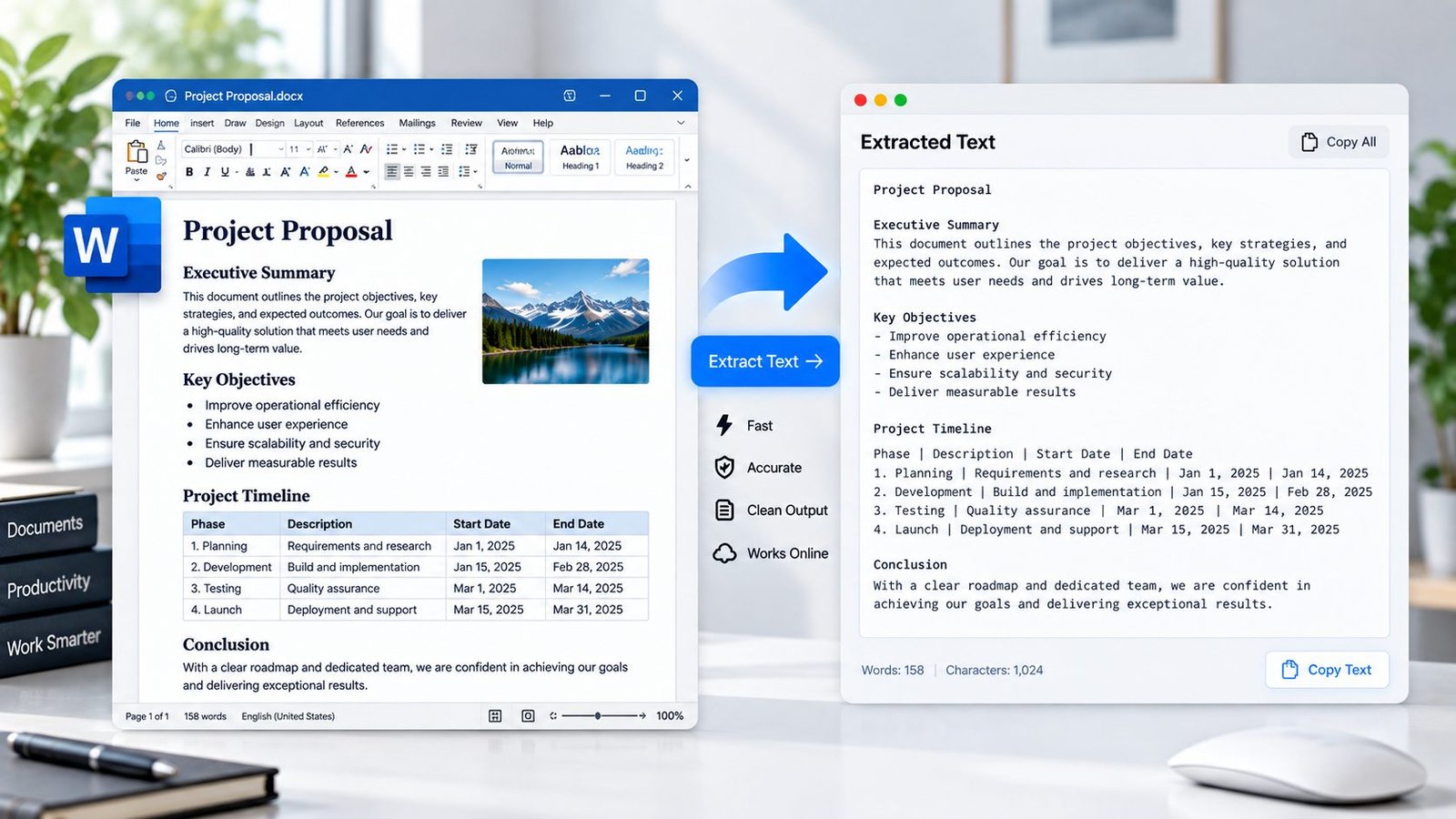DOCX Text Extractor for extracting text from Word documents