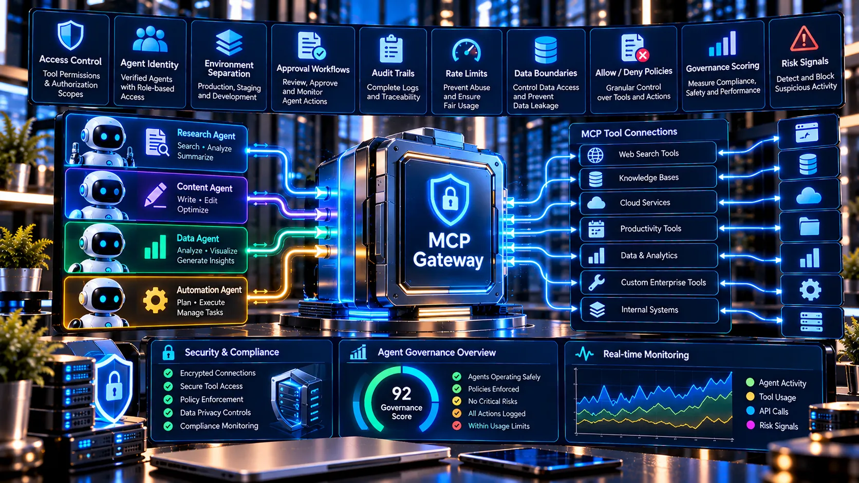 Enterprise MCP Gateway and Agent Governance Platform for AI agent permissions and security