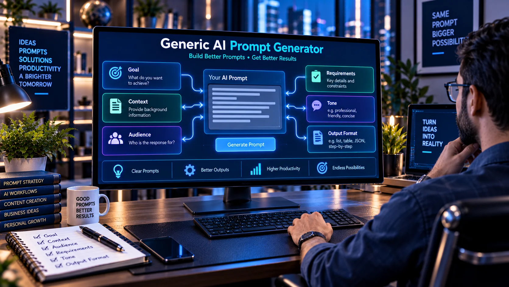 Generic AI Prompt Generator for creating structured AI prompts