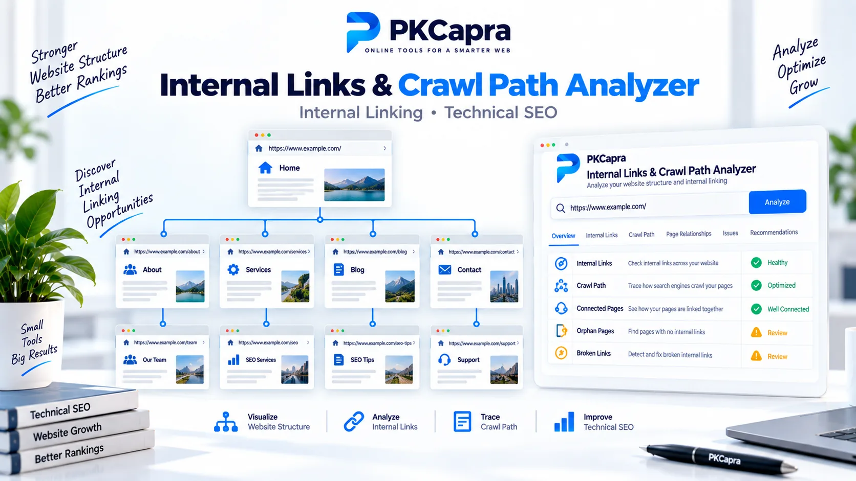 Internal Links & Crawl Path Analyzer for technical SEO