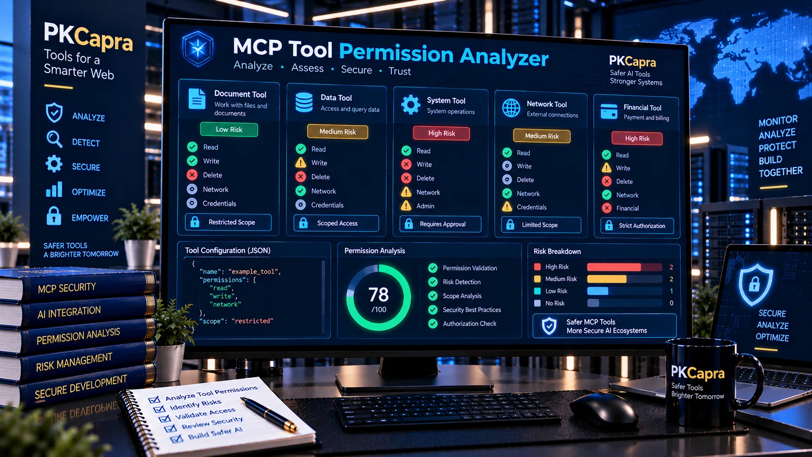 MCP Tool Permission Analyzer security analysis dashboard