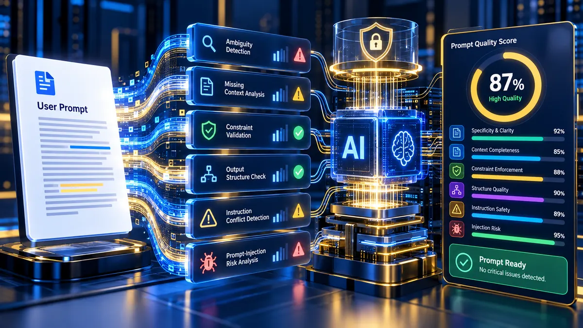 PromptLint AI Prompt Quality and Risk Analyzer reviewing prompt quality and security risks