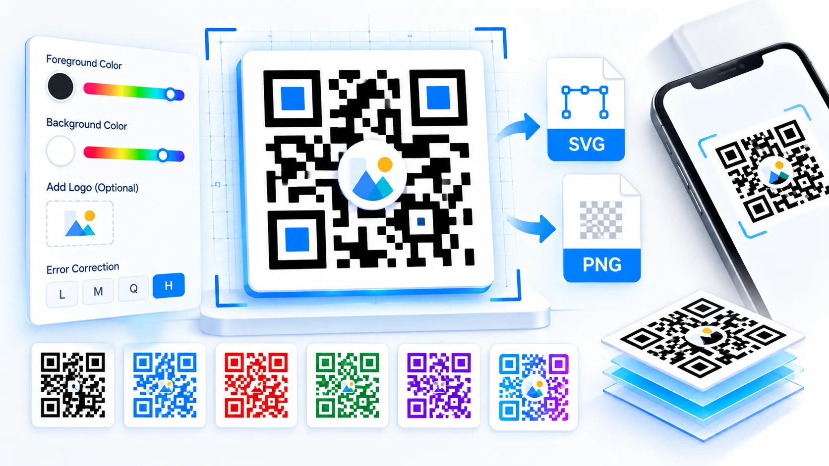 QR Code Generator for creating customizable QR codes