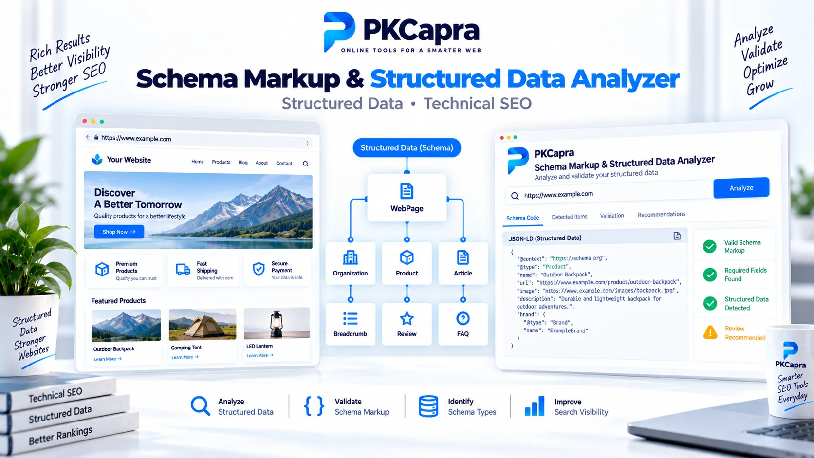 Schema Markup & Structured Data Analyzer for technical SEO