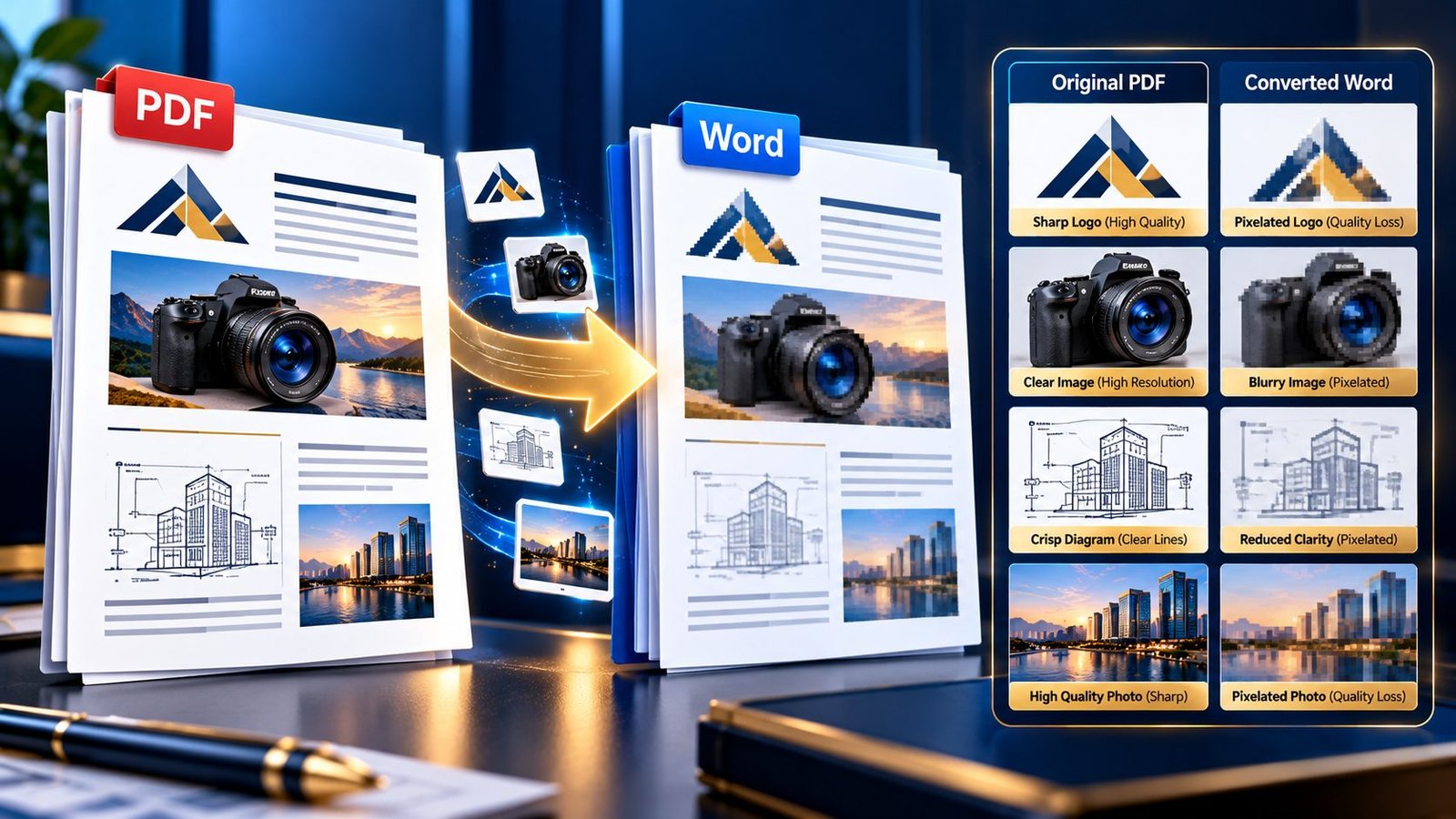 Blurry and pixelated images after PDF to Word conversion