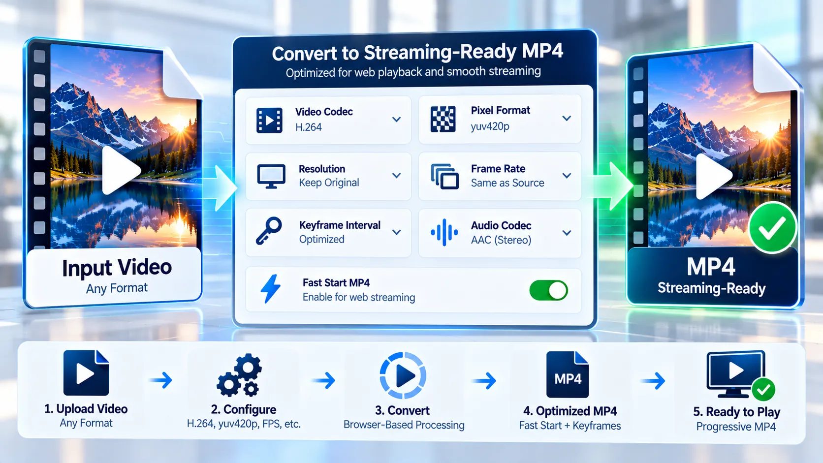Streaming-Ready MP4 Converter for progressive web video