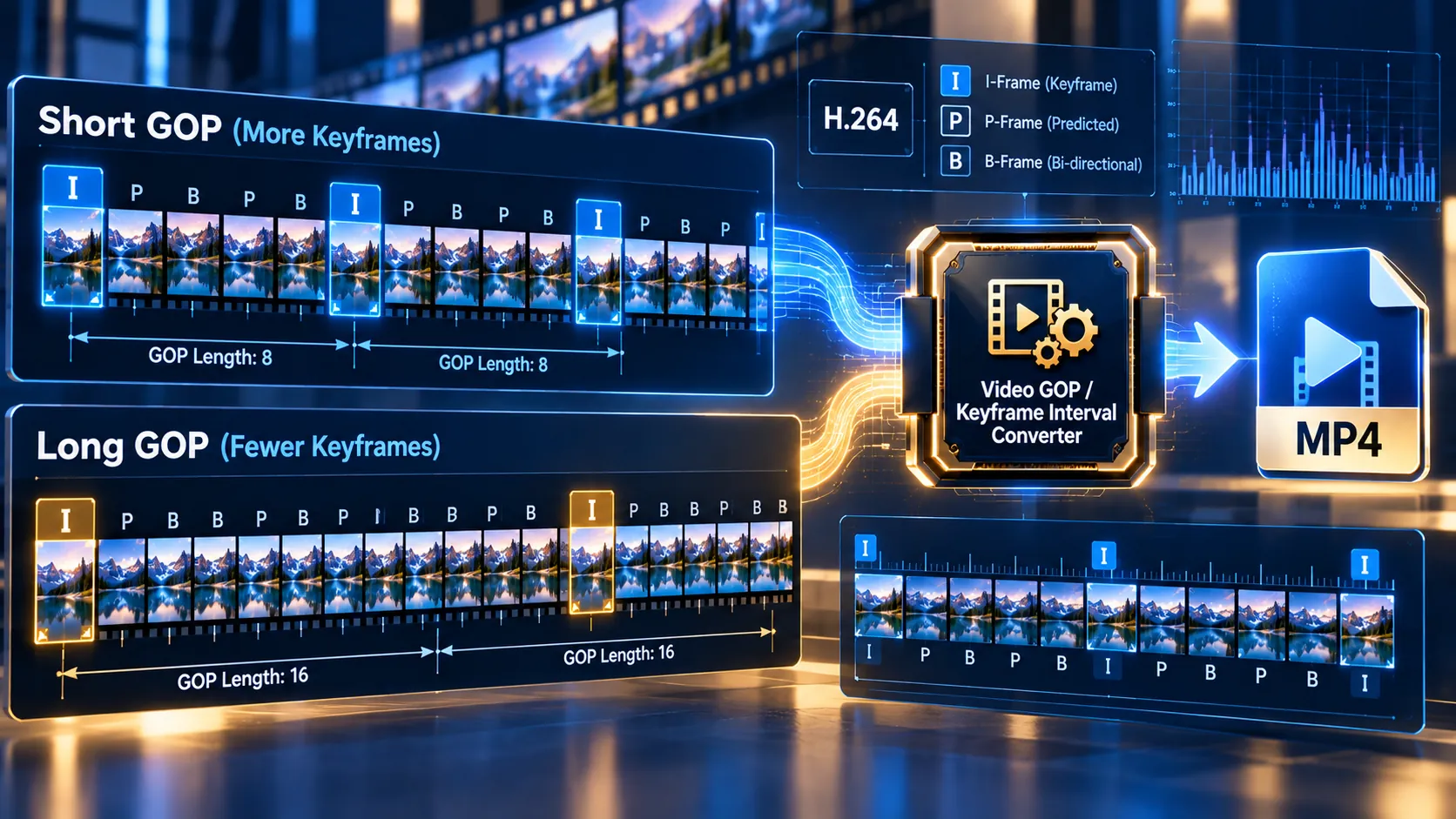 Video GOP and keyframe interval converter